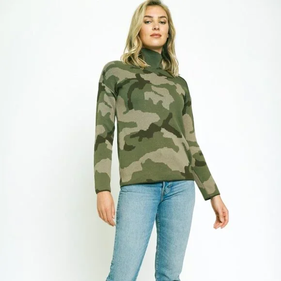 MYSTREE CUTOUT SHOULDER MOCK NECK SWEATER SIZE SMALL - Picture 4 of 9